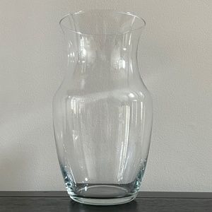 Decorative Glass Cylinder, Bulb Glass Vase 4.75" Wide x 9" High